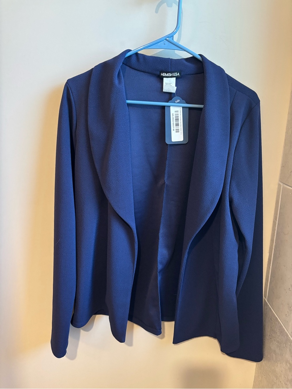 HEIMISH USA Women's Deep Navy Open-Front Blazer